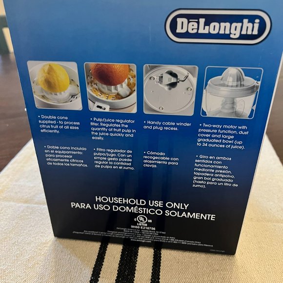 DeLonghi KS500 Electric Citrus Juicer  W/ Pulp Filter 4 Cups - Picture 2 of 3